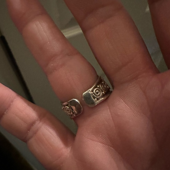 Rectangular sterling silver ring - Picture 2 of 2